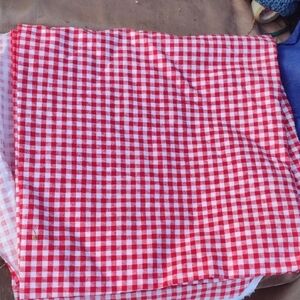 Red and White Checkered Fabric 5'x20'